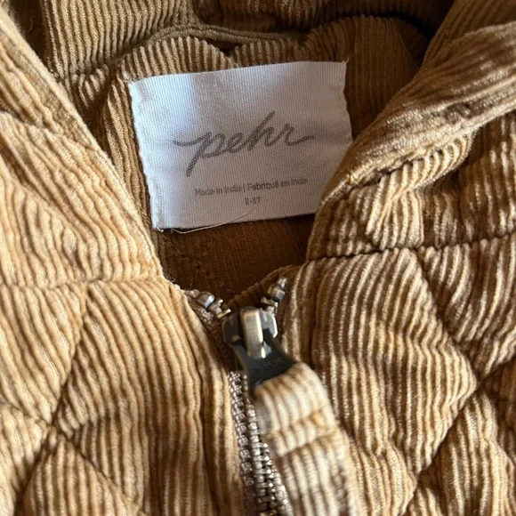 Pehr Quilted Corduroy Zip Up Coat Size 2-3 - Picture 2 of 3